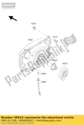 Qui puoi ordinare sigillo di copertura, lampada frontale da Kawasaki , con numero parte 490161108: