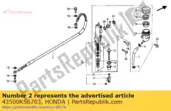Here you can order the m/c assy,rear from Honda, with part number 43500KS6703: