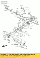 13236S009, Kawasaki, lever-comp kawasaki klv  a klv1000 1000 , Nieuw