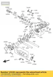 lever-comp van Kawasaki, met onderdeel nummer 13236S009, bestel je hier online: