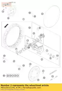 ktm 46010010144 rear wheel hub cpl.60/65 2000 - Bottom side