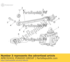 aprilia AP8152410 parafuso c / flange m10x55 - Lado inferior