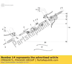 Aqui você pode pedir o manga em Piaggio Group , com o número da peça CM060973: