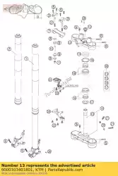 bovenvork pl. D. X = 18 mm / d = 54 mm van KTM, met onderdeel nummer 6000103401801, bestel je hier online: