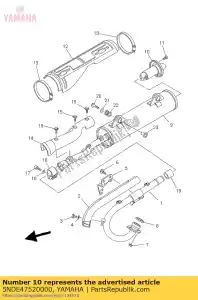 yamaha 5NDE47520000 pijp, uitlaat - Onderkant