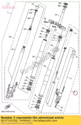 Ici, vous pouvez commander le fourche avant (l auprès de Yamaha , avec le numéro de pièce BS7F310200: