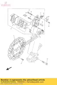 yamaha 5UNW00570000 piston assy, caliper - Bottom side