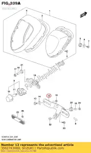 suzuki 3592743H00 bracket,license - Bottom side