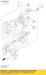 Aquí puede pedir pinza de montaje, freno delantero de Suzuki , con el número de pieza 5910031J00999: