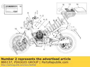 Piaggio Group 886137 sticker lh 