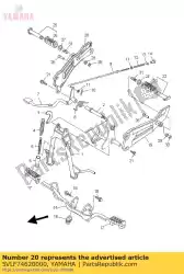 Aquí puede pedir soporte, reposapiés2 de Yamaha , con el número de pieza 5VLF74620000: