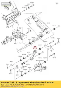 kawasaki 391110339 tirante, suspensão en650aff - Lado inferior