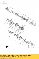 Aquí puede pedir engranaje, quinto piñón de Yamaha , con el número de pieza 5HHE71512000: