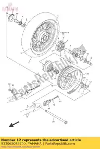 yamaha 933063043700 rodamiento (3bc) - Lado inferior