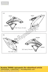 Aquí puede pedir patrón, cubierta, upp, lh kx450ebf de Kawasaki , con el número de pieza 560690894: