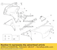 2H001275000XHB, Piaggio Group, lh lat.fairing. gris aprilia rsv zd4rkl00zd4rkl01 1000 2016, Nouveau