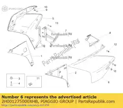 Aqui você pode pedir o lh lat. Fairing. Cinza em Piaggio Group , com o número da peça 2H001275000XHB: