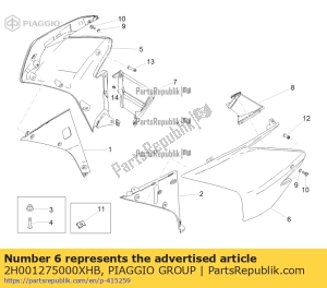 aprilia 2H001275000XHB lh lat.fairing. cinza - Lado inferior