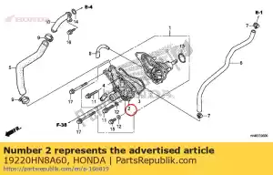 Honda 19220HN8A60 couvercle comp., pompe à eau - La partie au fond