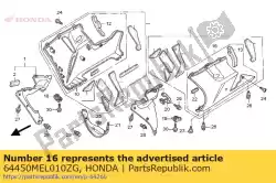 Aqui você pode pedir o conjunto de capuz, l. Sob * type2 em Honda , com o número da peça 64450MEL010ZG: