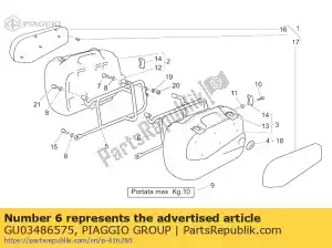 Piaggio Group GU03486575 lh support - Bottom side