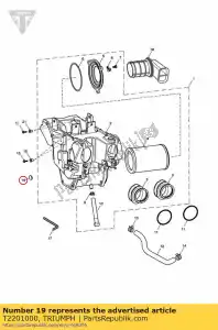 triumph T2201000 rubber bung airbox - Bottom side