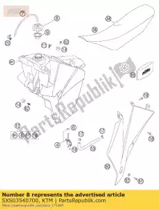 ktm SXS03540700 tapa del tanque de combustible sxs - Lado inferior