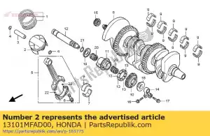 honda 13101MFAD00 pistón (estándar) - Lado inferior