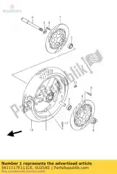 Tutaj możesz zamówić ko? O przednie od Suzuki , z numerem części 5411117E111LS:
