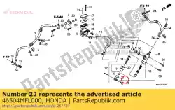 gewricht, remstang van Honda, met onderdeel nummer 46504MFL000, bestel je hier online: