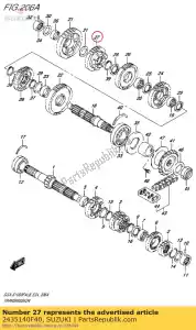 Suzuki 2435140F40 engrenage, 5e entraîné - La partie au fond