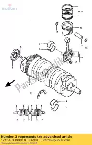 suzuki 12164333000C0 metal, pino de manivela - Lado inferior