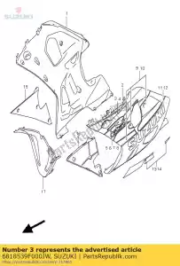 suzuki 6818539F000JW tape,under,uppe - Bottom side