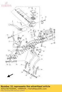 yamaha 5D0258760000 uchwyt, przewód hamulcowy 2 - Dół