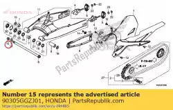 Aquí puede pedir tuerca u 14mm de Honda , con el número de pieza 90305GGZJ01: