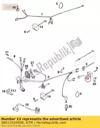 Ici, vous pouvez commander le régulateur de tension tympanium'90 auprès de KTM , avec le numéro de pièce 58011034500: