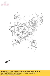 yamaha 9321057X0000 anel-o - Lado inferior