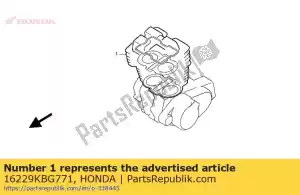 honda 16229KBG771 gasket, carburetor insula - Bottom side