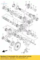 2932103G01, Suzuki, bieg, sub t / m dr suzuki lt a500f vinson 4x4 vinsion 500 , Nowy