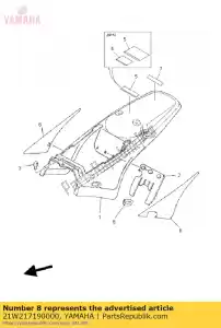 yamaha 21W217190000 grommet - Bottom side