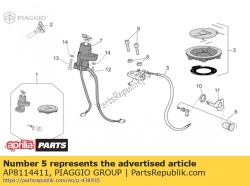 Aprilia AP8114411, Kabel blokuj?cy, OEM: Aprilia AP8114411