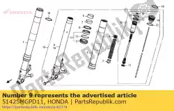 Ici, vous pouvez commander le tuyau de comp., r. Faire glisser auprès de Honda , avec le numéro de pièce 51425MGPD11: