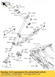 Ici, vous pouvez commander le boulon-petit-bouleversé commun auprès de Kawasaki , avec le numéro de pièce 115CB0855: