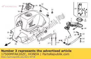 honda 17500MFAK20ZC komplet zbiorników, paliwo (wl) * typ3 * (typ3) - Dół