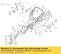 65312800BR, Piaggio Group, Voorkap gilera gp 800 2007 2009, Nieuw