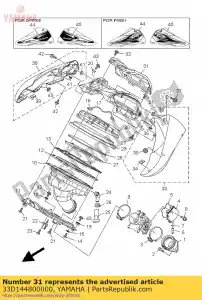 yamaha 33D144800000 dekking sub assy - Onderkant