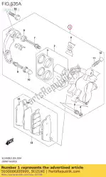 Qui puoi ordinare caliper assy, ?? Fr da Suzuki , con numero parte 5930006J00999: