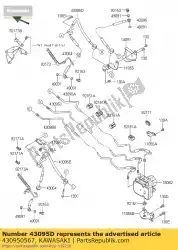 Here you can order the hose-brake,(hu)-fr calip vn170 from Kawasaki, with part number 430950567: