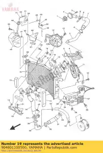 yamaha 904801100500 ojal - Lado inferior