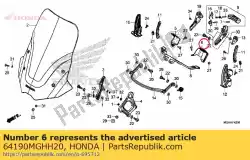 Aqui você pode pedir o capa, l. Link central em Honda , com o número da peça 64190MGHH20: